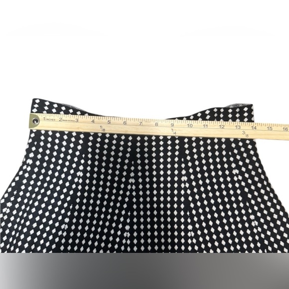 MAX STUDIO Printed Black Polka Dot mini Skirt Knit Flair Size Med/Large Holiday - Picture 4 of 12